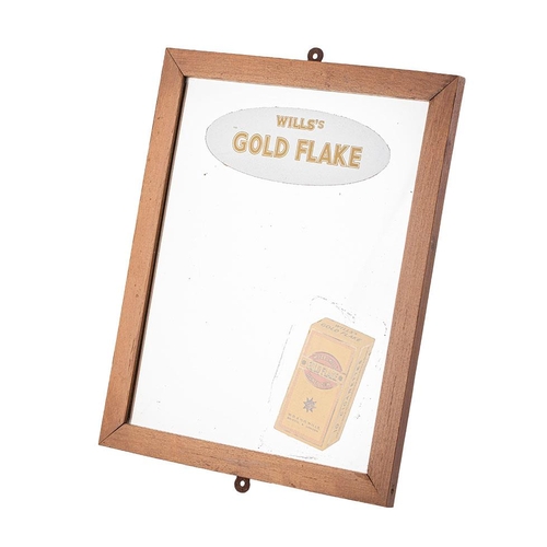 19 - Point of sale advertising mirror for 'Will's Gold Flake' W.D. & H.O Wills' Bristol & London. Printed... 