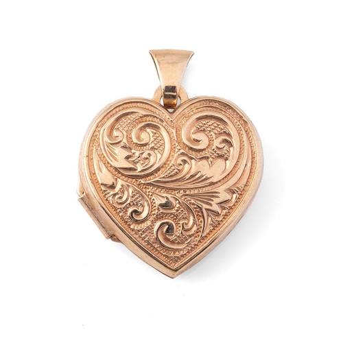 406 - A 9ct yellow gold locket 'Love You Always' engraved to reverse. Weight 1.8g.