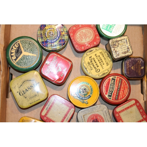 104 - A collection of type writer ribbon tins to include examples by 'Kee Lox', Todson' and other similar ... 