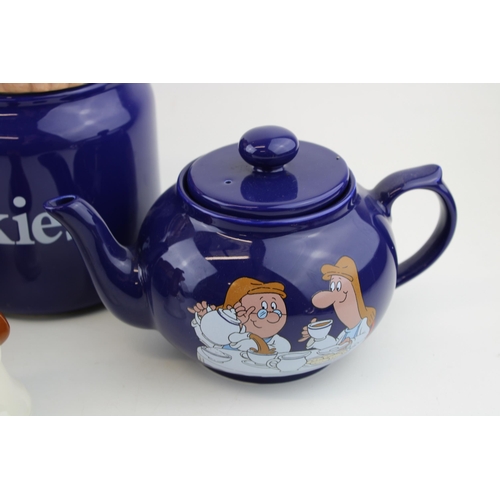 11 - A collection of Wade Tetley Tea ceramic advertising collectables to include Tea jar and Cookies jar,... 