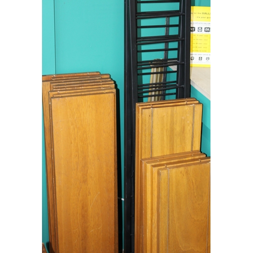 117 - Ladderax, mid century modular shelving system. Designed by Robert Heal for Staples of Cricklewood. M... 