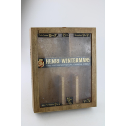 13 - Henri Wintermans International Dutch Cigar case, self standing, slanted, 33.5cm tall.