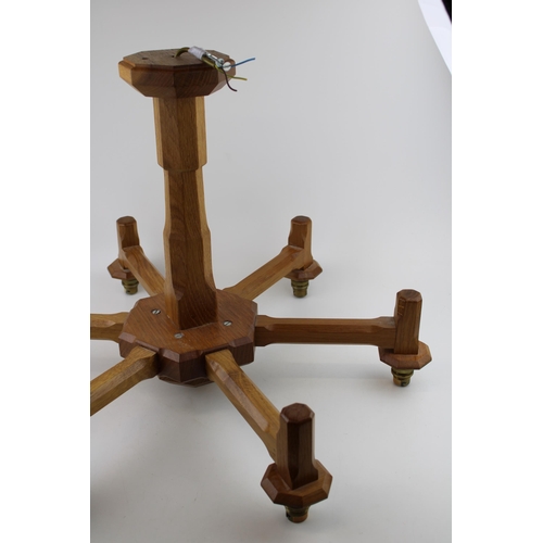 131 - Knightman Family: An Old Mill Furniture (Balk): An Oak Chandelier, the central octagonal port with e... 