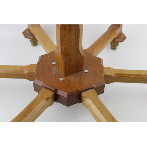 132 - Knightman Family: An Old Mill Furniture (Balk): An Oak Chandelier, the central octagonal port with e... 