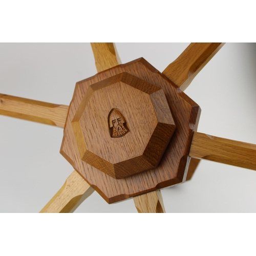 132 - Knightman Family: An Old Mill Furniture (Balk): An Oak Chandelier, the central octagonal port with e... 