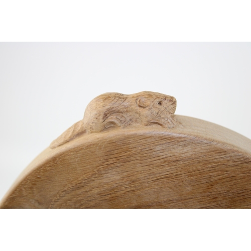 133 - Colin Beaverman Almack: a carved oak 'Yorkshire Rose' wall clock, circular, beaver positioned at 3pm... 