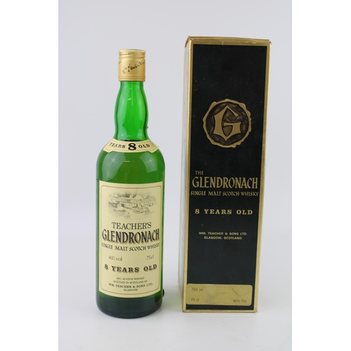 161 - A rare 1970's bottle of Teachers Glendronach 8 years old single malt scotch whisky 75cl in original ... 