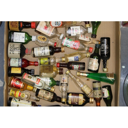 170 - A large collection of Miniature Spirits, Liqueurs to include gin, Bols, Tequila, Sherry etc