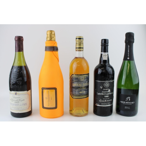 182 - A collection of Champagne & Wine to include Chateauneuf du Pape Domaine du Grande Coulet 1993, Chate... 