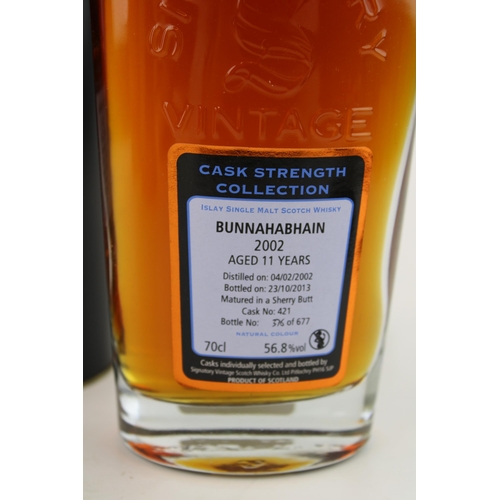 184 - Scarce bottle of Signatory Vintage Bunnahabhain 2002 Islay single malt scotch whisky distilled on 04... 