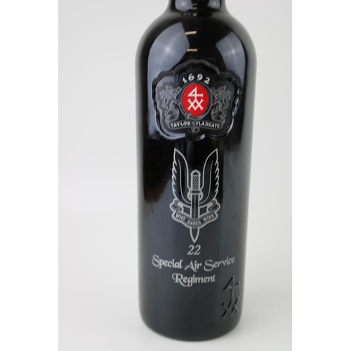 185 - 22 Special Air Service Regiment SAS bottle of Taylors late bottled vintage port 2015 'we are pilgrim... 