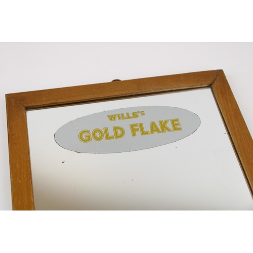 19 - Point of sale advertising mirror for 'Will's Gold Flake' W.D. & H.O Wills' Bristol & London. Printed... 