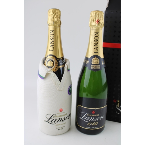 192 - Two Bottles of Lanson Black Label Brut Champagne one a Wimbledon Championships edition