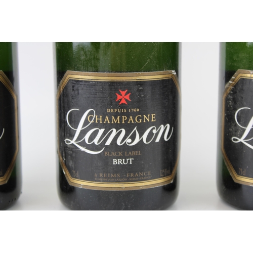 194 - Three bottles of Lanson Brut Black Label Champagne (3)