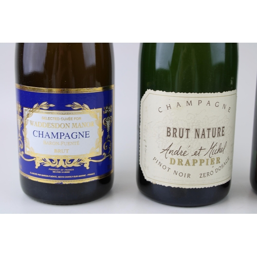 195 - Three bottles of Champagne to include a bottle of Baron-Fuente Brut, Andre & Michel Drappier Brut Na... 