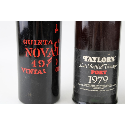 198 - Three bottles of Vintage Port including a Taylor's late bottled vintage 1979 with a Quinta Noval 197... 