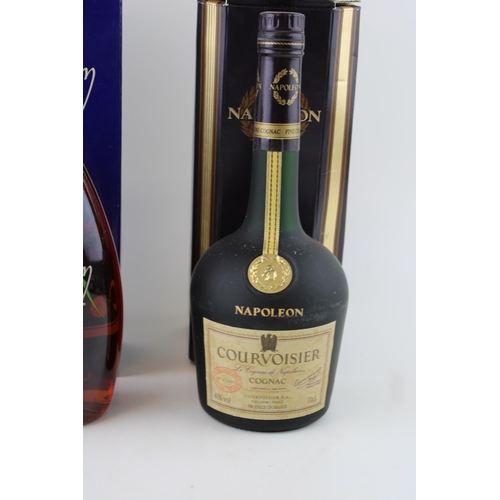 199 - Two bottles of Courvoisier Napoleon Cognac Brandy, one issued to celebrate 2000 Millenium (2).