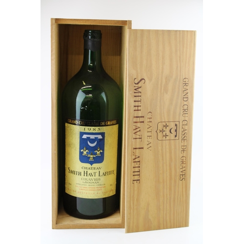 218 - Chateau Smith Haut Lafite glass bottle, in wooden display box, 12.5% vol, 600cl, 53cm tall.