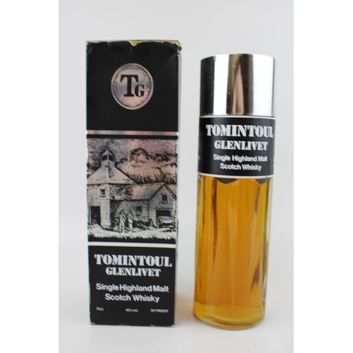 219 - Tomintoul Glenlivet Single Highland Malt Scotch Whiskey. 75cl 40% volume 70 Proof. Distilled by The ... 