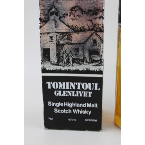 219 - Tomintoul Glenlivet Single Highland Malt Scotch Whiskey. 75cl 40% volume 70 Proof. Distilled by The ... 