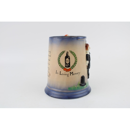 22 - Carlton ware advertising 'In Loving Memroy' tankard for bass brewery with a low relief scene of a ma... 