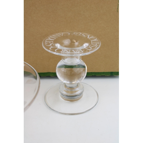 233 - Emma Bridgewater glassware to include a large Hurricane lamp, a candlestick and a small cakestand (3... 