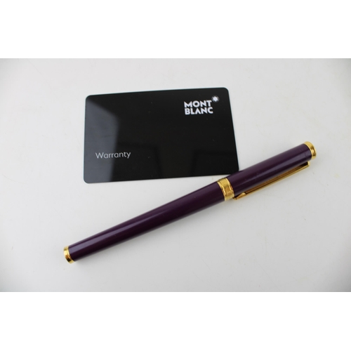 240 - Montblanc Noblesse Oblige Fountain Pen, 14ct gold nib, Mulberry resin with gold coloured fittings, c... 