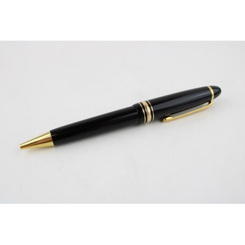 242 - Montblanc Classique Ballpoint Pen, with twist-action black resin barrel and gold-tone banding and cl... 