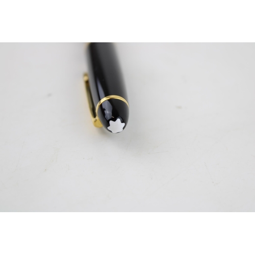 242 - Montblanc Classique Ballpoint Pen, with twist-action black resin barrel and gold-tone banding and cl... 