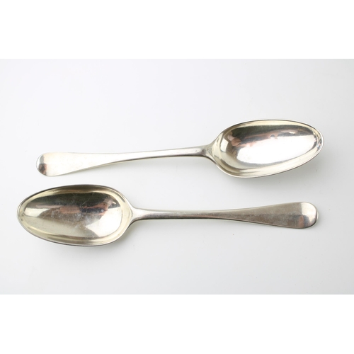 268 - Dougal Ged: a pair of Edinburgh 1748 silver table spoons, Dougal Ged, Assay Master Hugh Gordon, 143.... 