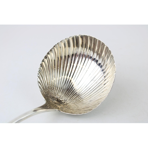 276 - A George III silver ladlle with shell form bowl, London, date letter and maker's mark indistinguisha... 