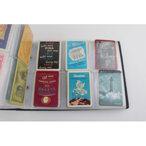 32 - A collection of advertising playing cards to include one card from each company housed in a display ... 