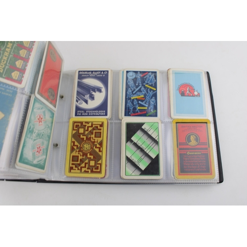 32 - A collection of advertising playing cards to include one card from each company housed in a display ... 