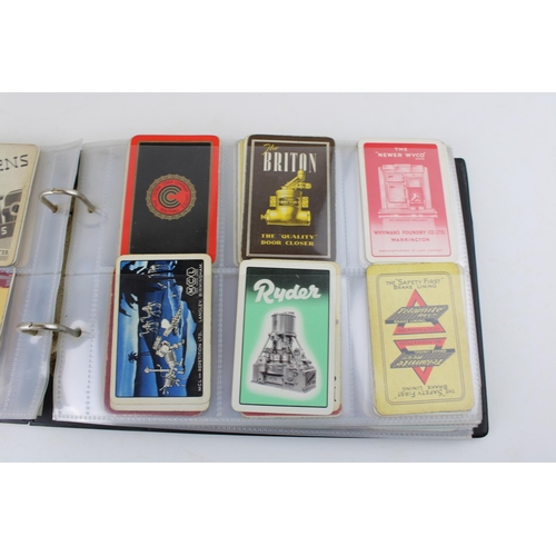 32 - A collection of advertising playing cards to include one card from each company housed in a display ... 