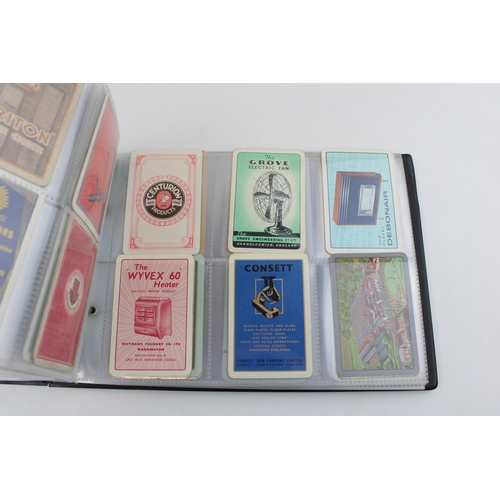 32 - A collection of advertising playing cards to include one card from each company housed in a display ... 