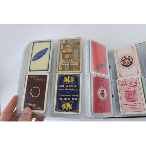 32 - A collection of advertising playing cards to include one card from each company housed in a display ... 