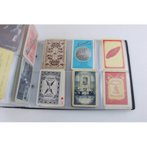 32 - A collection of advertising playing cards to include one card from each company housed in a display ... 