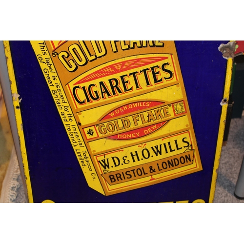 51 - An early c20th Will's Gold Flake Cigarettes enamel advertising sign c1920s