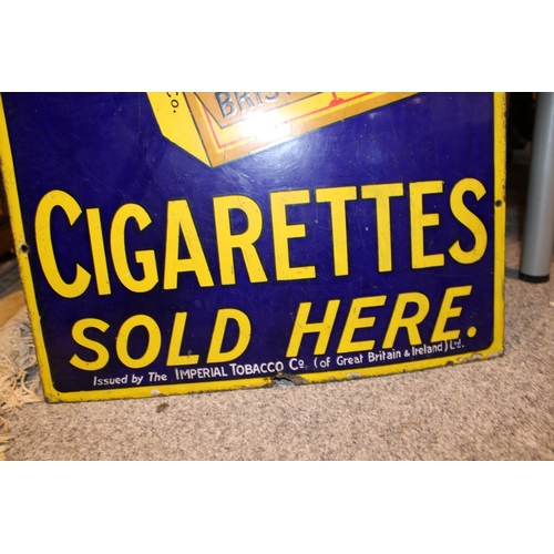 51 - An early c20th Will's Gold Flake Cigarettes enamel advertising sign c1920s