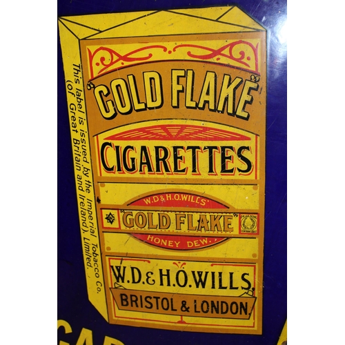 51 - An early c20th Will's Gold Flake Cigarettes enamel advertising sign c1920s