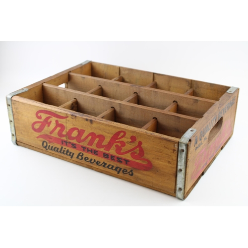 60 - A 'Franks' Soda Bottle wooden advertising crate early c20th