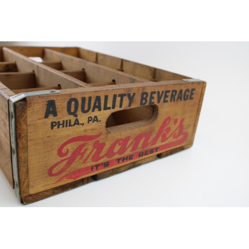 60 - A 'Franks' Soda Bottle wooden advertising crate early c20th