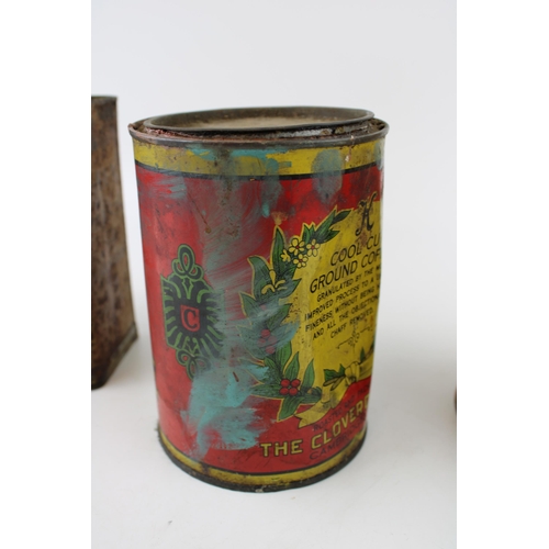 61 - Three early c20th advertising tins including Kleeko Coffee, Dustbane Sweeping Compound, and Balm hig... 