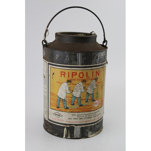 64 - An early c20th Ripolin advertising paint tin c1920 (collection only).