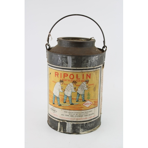 64 - An early c20th Ripolin advertising paint tin c1920 (collection only).