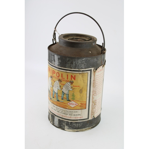 64 - An early c20th Ripolin advertising paint tin c1920 (collection only).