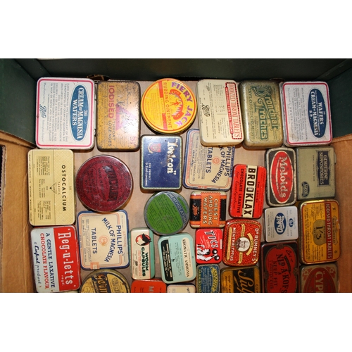 77 - A mixed collection of advertising tins to include 'Throat Tablets', 'Red Indian Germ Ointment', 'Zub... 