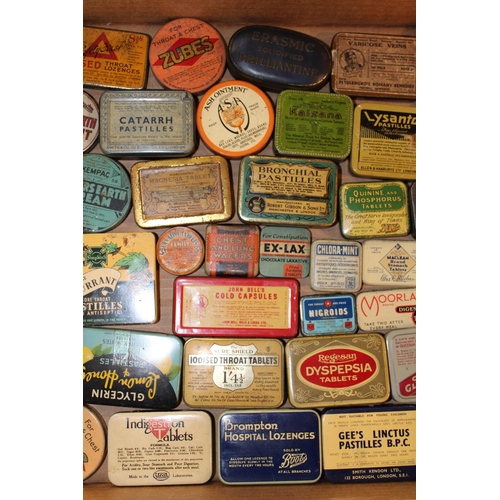 80 - A mixed collection of advertising tins to include 'Dilly Duckling Cough Pastille', 'Ex-Lax', 'Fuller... 