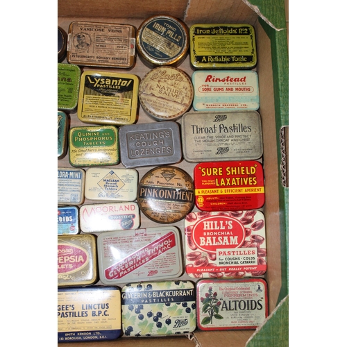 80 - A mixed collection of advertising tins to include 'Dilly Duckling Cough Pastille', 'Ex-Lax', 'Fuller... 