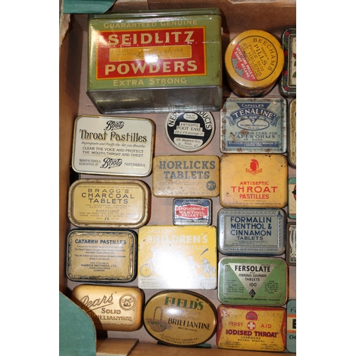 82 - A mixed collection of advertising tins to include 'Altoids', 'Meloids', 'Zubes', 'Brooklax' and othe... 